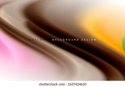 Abstract background - fluid color gradient waves, with dynamic motion line effect. Vector Illustration For Wallpaper, Banner, Background, Card, Book Illustration, landing page