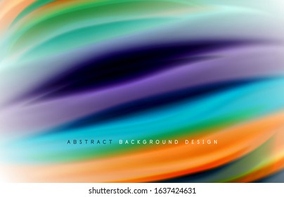 Abstract background - fluid color gradient waves, with dynamic motion line effect. Vector Illustration For Wallpaper, Banner, Background, Card, Book Illustration, landing page