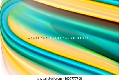 Abstract background - fluid color gradient waves, with dynamic motion line effect. Vector Illustration For Wallpaper, Banner, Background, Card, Book Illustration, landing page