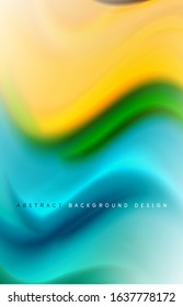 Abstract background - fluid color gradient waves, with dynamic motion line effect. Vector Illustration For Wallpaper, Banner, Background, Card, Book Illustration, landing page