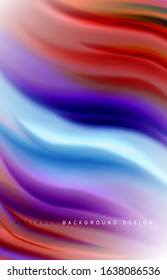 Abstrakter Hintergrund - fließende Farbverlauf-Wellen, mit dynamischem Bewegungszeileneffekt. Vektorgrafik für Bildschirmhintergründe, Banner, Hintergrund, Karte, Buchillustration, Landing-Page