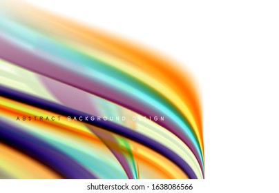Abstract background - fluid color gradient waves, with dynamic motion line effect. Vector Illustration For Wallpaper, Banner, Background, Card, Book Illustration, landing page