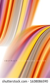 Fondo abstracto - ondas de gradiente de color fluido, con efecto de línea de movimiento dinámico. Ilustración vectorial para fondo de escritorio, pancarta, fondo, tarjeta, ilustración del libro, página de inicio