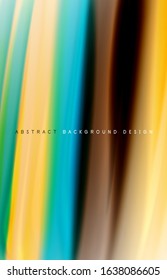 Fondo abstracto - ondas de gradiente de color fluido, con efecto de línea de movimiento dinámico. Ilustración vectorial para fondo de escritorio, pancarta, fondo, tarjeta, ilustración del libro, página de inicio