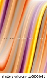 Abstract background - fluid color gradient waves, with dynamic motion line effect. Vector Illustration For Wallpaper, Banner, Background, Card, Book Illustration, landing page