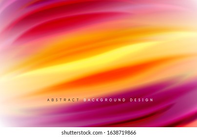 Abstract background - fluid color gradient waves, with dynamic motion line effect. Vector Illustration For Wallpaper, Banner, Background, Card, Book Illustration, landing page