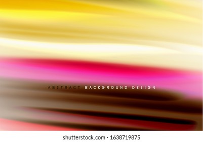 Abstract background - fluid color gradient waves, with dynamic motion line effect. Vector Illustration For Wallpaper, Banner, Background, Card, Book Illustration, landing page