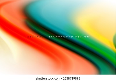 Abstract background - fluid color gradient waves, with dynamic motion line effect. Vector Illustration For Wallpaper, Banner, Background, Card, Book Illustration, landing page
