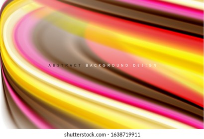 Abstract background - fluid color gradient waves, with dynamic motion line effect. Vector Illustration For Wallpaper, Banner, Background, Card, Book Illustration, landing page