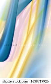 Fondo abstracto - ondas de gradiente de color fluido, con efecto de línea de movimiento dinámico. Ilustración vectorial para fondo de escritorio, pancarta, fondo, tarjeta, ilustración del libro, página de inicio