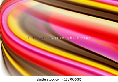 Fondo abstracto - ondas de gradiente de color fluido, con efecto de línea de movimiento dinámico. Ilustración vectorial para fondo de escritorio, pancarta, fondo, tarjeta, ilustración del libro, página de inicio