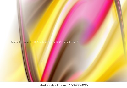 Abstract background - fluid color gradient waves, with dynamic motion line effect. Vector Illustration For Wallpaper, Banner, Background, Card, Book Illustration, landing page