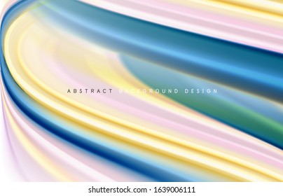 Fondo abstracto - ondas de gradiente de color fluido, con efecto de línea de movimiento dinámico. Ilustración vectorial para fondo de escritorio, pancarta, fondo, tarjeta, ilustración del libro, página de inicio