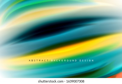 Abstract background - fluid color gradient waves, with dynamic motion line effect. Vector Illustration For Wallpaper, Banner, Background, Card, Book Illustration, landing page