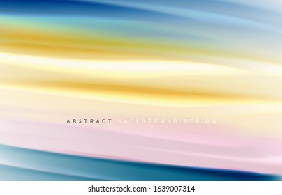 Abstract background - fluid color gradient waves, with dynamic motion line effect. Vector Illustration For Wallpaper, Banner, Background, Card, Book Illustration, landing page