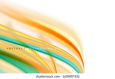 Fondo abstracto - ondas de gradiente de color fluido, con efecto de línea de movimiento dinámico. Ilustración vectorial para fondo de escritorio, pancarta, fondo, tarjeta, ilustración del libro, página de inicio