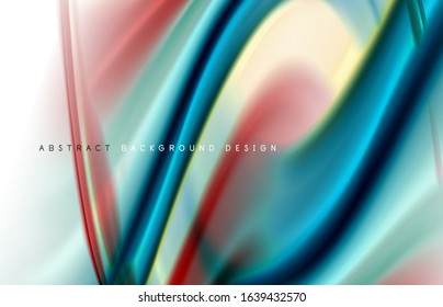 Abstract background - fluid color gradient waves, with dynamic motion line effect. Vector Illustration For Wallpaper, Banner, Background, Card, Book Illustration, landing page