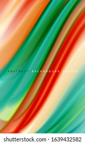 Fondo abstracto - ondas de gradiente de color fluido, con efecto de línea de movimiento dinámico. Ilustración vectorial para fondo de escritorio, pancarta, fondo, tarjeta, ilustración del libro, página de inicio
