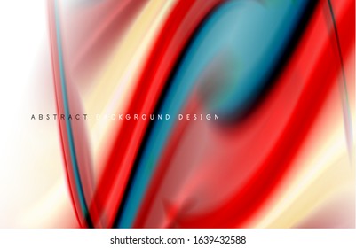 Abstract background - fluid color gradient waves, with dynamic motion line effect. Vector Illustration For Wallpaper, Banner, Background, Card, Book Illustration, landing page
