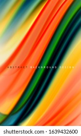 Abstract background - fluid color gradient waves, with dynamic motion line effect. Vector Illustration For Wallpaper, Banner, Background, Card, Book Illustration, landing page