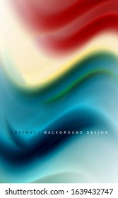 Abstract background - fluid color gradient waves, with dynamic motion line effect. Vector Illustration For Wallpaper, Banner, Background, Card, Book Illustration, landing page