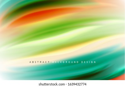 Abstract background - fluid color gradient waves, with dynamic motion line effect. Vector Illustration For Wallpaper, Banner, Background, Card, Book Illustration, landing page