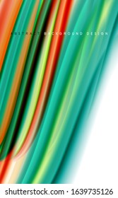 Abstract background - fluid color gradient waves, with dynamic motion line effect. Vector Illustration For Wallpaper, Banner, Background, Card, Book Illustration, landing page