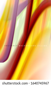 Abstract background - fluid color gradient waves, with dynamic motion line effect. Vector Illustration For Wallpaper, Banner, Background, Card, Book Illustration, landing page