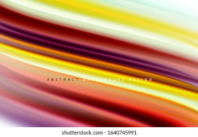 Fondo abstracto - ondas de gradiente de color fluido, con efecto de línea de movimiento dinámico. Ilustración vectorial para fondo de escritorio, pancarta, fondo, tarjeta, ilustración del libro, página de inicio