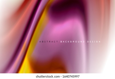 Abstract background - fluid color gradient waves, with dynamic motion line effect. Vector Illustration For Wallpaper, Banner, Background, Card, Book Illustration, landing page