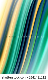 Abstract background - fluid color gradient waves, with dynamic motion line effect. Vector Illustration For Wallpaper, Banner, Background, Card, Book Illustration, landing page