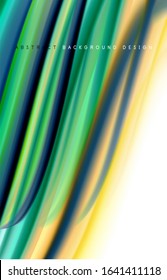 Abstract background - fluid color gradient waves, with dynamic motion line effect. Vector Illustration For Wallpaper, Banner, Background, Card, Book Illustration, landing page