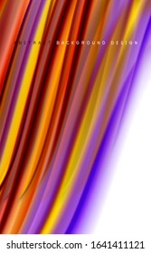 Abstract background - fluid color gradient waves, with dynamic motion line effect. Vector Illustration For Wallpaper, Banner, Background, Card, Book Illustration, landing page