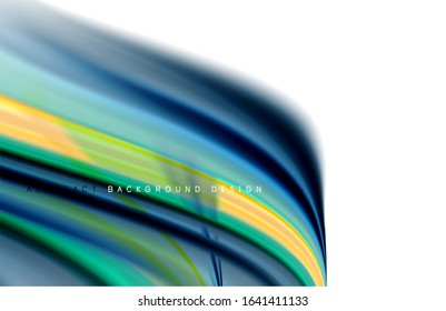Abstract background - fluid color gradient waves, with dynamic motion line effect. Vector Illustration For Wallpaper, Banner, Background, Card, Book Illustration, landing page