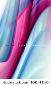 Abstract background - fluid color gradient waves, with dynamic motion line effect. Vector Illustration For Wallpaper, Banner, Background, Card, Book Illustration, landing page