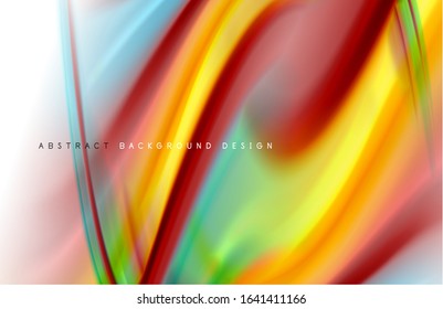 Abstract background - fluid color gradient waves, with dynamic motion line effect. Vector Illustration For Wallpaper, Banner, Background, Card, Book Illustration, landing page