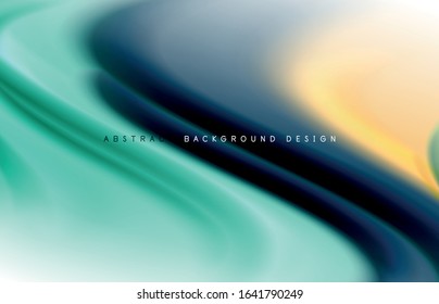 Fondo abstracto - ondas de gradiente de color fluido, con efecto de línea de movimiento dinámico. Ilustración vectorial para fondo de escritorio, pancarta, fondo, tarjeta, ilustración del libro, página de inicio