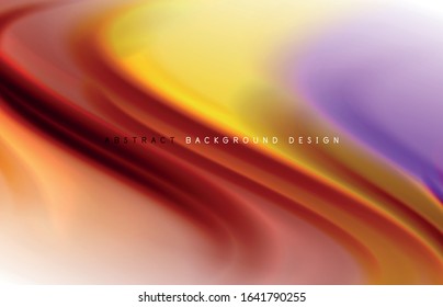 Abstract background - fluid color gradient waves, with dynamic motion line effect. Vector Illustration For Wallpaper, Banner, Background, Card, Book Illustration, landing page