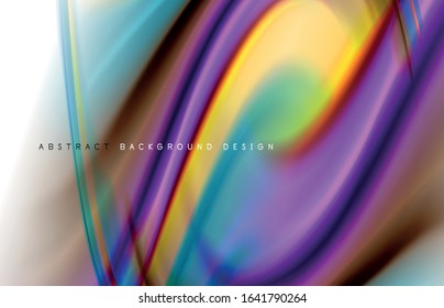 Abstract background - fluid color gradient waves, with dynamic motion line effect. Vector Illustration For Wallpaper, Banner, Background, Card, Book Illustration, landing page