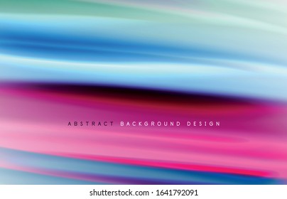 Abstract background - fluid color gradient waves, with dynamic motion line effect. Vector Illustration For Wallpaper, Banner, Background, Card, Book Illustration, landing page