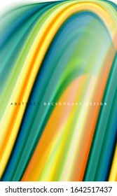 Abstract background - fluid color gradient waves, with dynamic motion line effect. Vector Illustration For Wallpaper, Banner, Background, Card, Book Illustration, landing page
