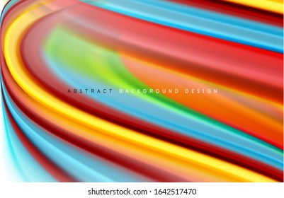 Abstract background - fluid color gradient waves, with dynamic motion line effect. Vector Illustration For Wallpaper, Banner, Background, Card, Book Illustration, landing page