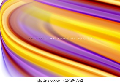 Abstract background - fluid color gradient waves, with dynamic motion line effect. Vector Illustration For Wallpaper, Banner, Background, Card, Book Illustration, landing page