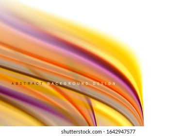 Abstract background - fluid color gradient waves, with dynamic motion line effect. Vector Illustration For Wallpaper, Banner, Background, Card, Book Illustration, landing page