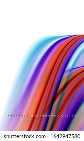Fondo abstracto - ondas de gradiente de color fluido, con efecto de línea de movimiento dinámico. Ilustración vectorial para fondo de escritorio, pancarta, fondo, tarjeta, ilustración del libro, página de inicio