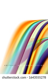 Fondo abstracto - ondas de gradiente de color fluido, con efecto de línea de movimiento dinámico. Ilustración vectorial para fondo de escritorio, pancarta, fondo, tarjeta, ilustración del libro, página de inicio
