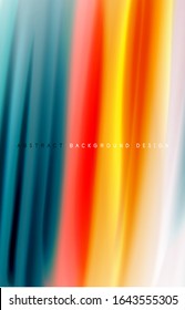 Abstract background - fluid color gradient waves, with dynamic motion line effect. Vector Illustration For Wallpaper, Banner, Background, Card, Book Illustration, landing page
