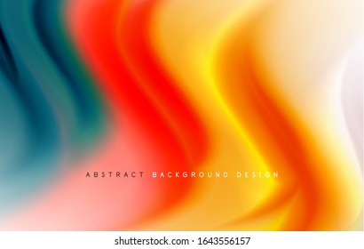 Abstract background - fluid color gradient waves, with dynamic motion line effect. Vector Illustration For Wallpaper, Banner, Background, Card, Book Illustration, landing page