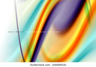 Abstract background - fluid color gradient waves, with dynamic motion line effect. Vector Illustration For Wallpaper, Banner, Background, Card, Book Illustration, landing page