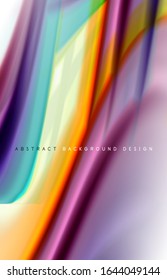 Fondo abstracto: ondas de degradado de color fluido, con efecto de línea de movimiento dinámico. Ilustración vectorial para papel tapiz, pancarta, fondo, tarjeta, ilustración del libro, página de inicio